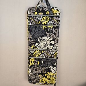 Vera Bradley Hanging Travel Organizer Baroque Black Yellow Quilted Bag 2010